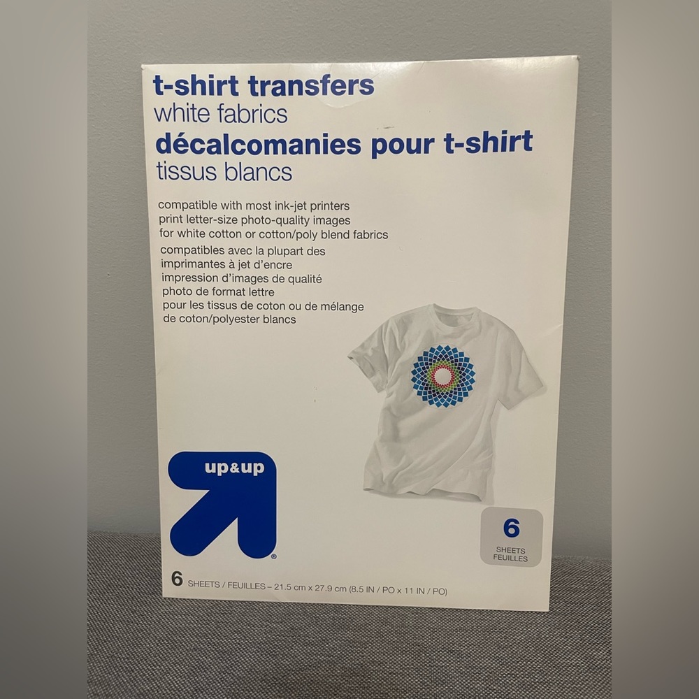 T-Shirt Transfers White Fabrics (6 sheets)